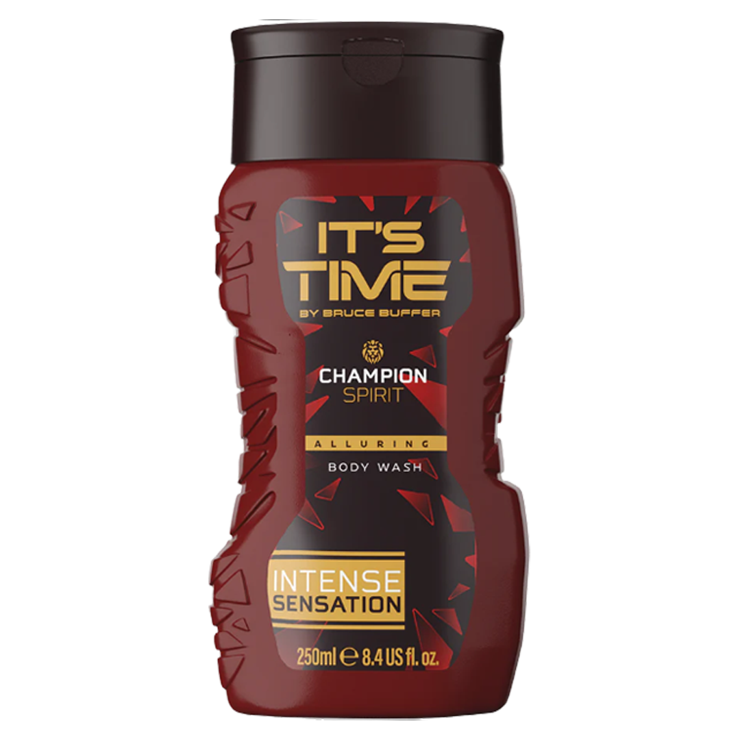 It's time by bruce buffer champion spirit body wash