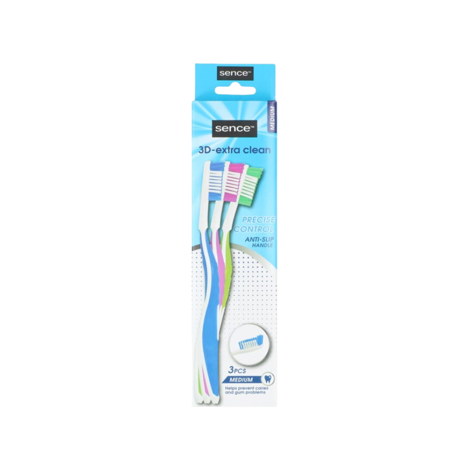Sence 3d extra clean precise control tandenborstels Medium (3pcs)