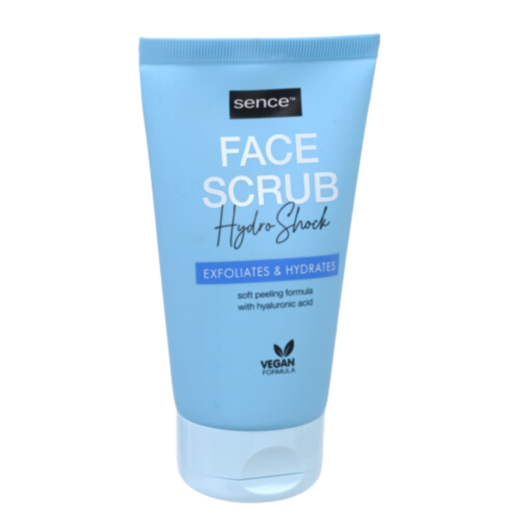 Sence face scrub hydro shock exfoliates & hydrates
