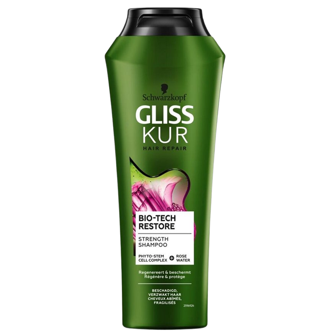 Gliss-kur Bio Tech Restore Shampoo - Versterkt en herstelt beschadigd haar