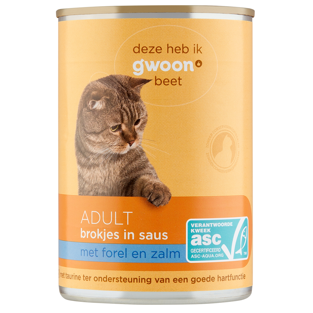 Gwoon volwassen brokken met forel en zalm