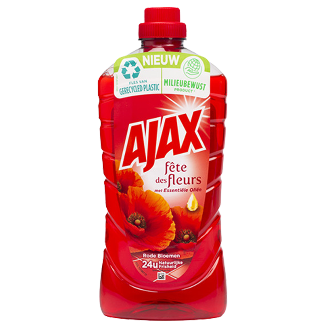 Ajax allesreiniger rode bloemen