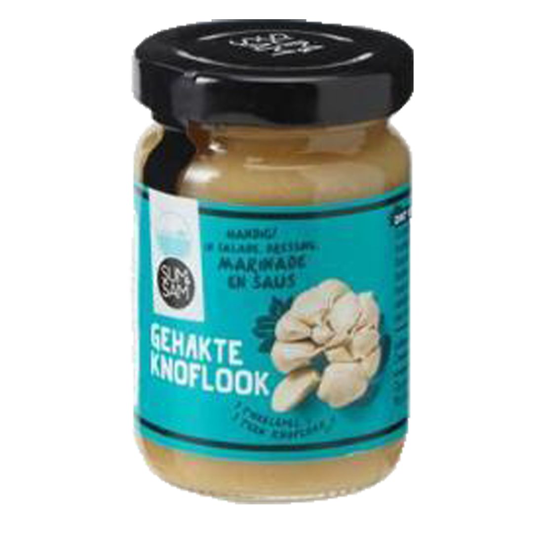 Sum en sam gehakte knoflook