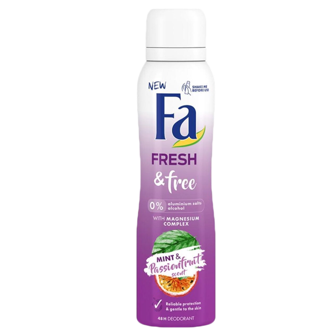 Fa fresh and free passionfruit deodorant spray