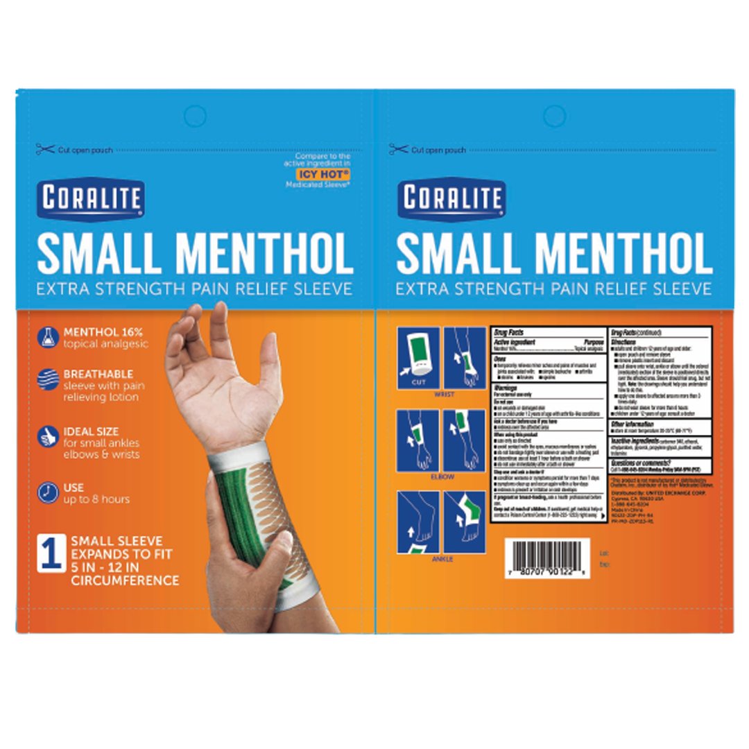 Coralite small menthol extra strength verlossende pijn sleeve