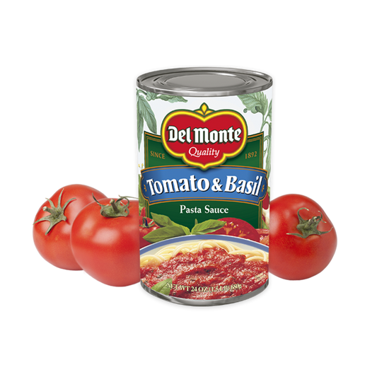 Del monte tomato & basil pastasaus