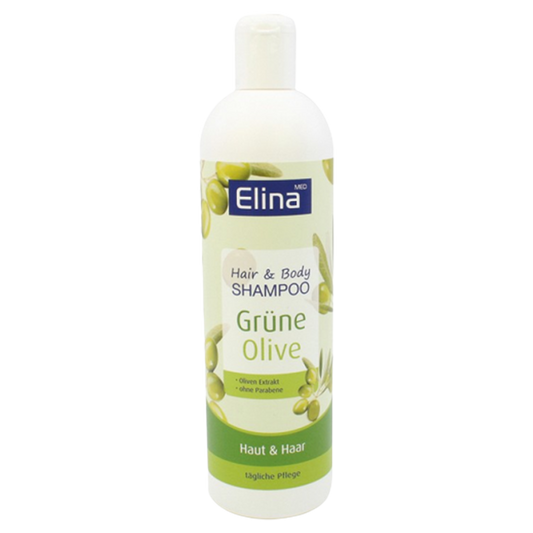 Elina hair and body shampoo grune olive