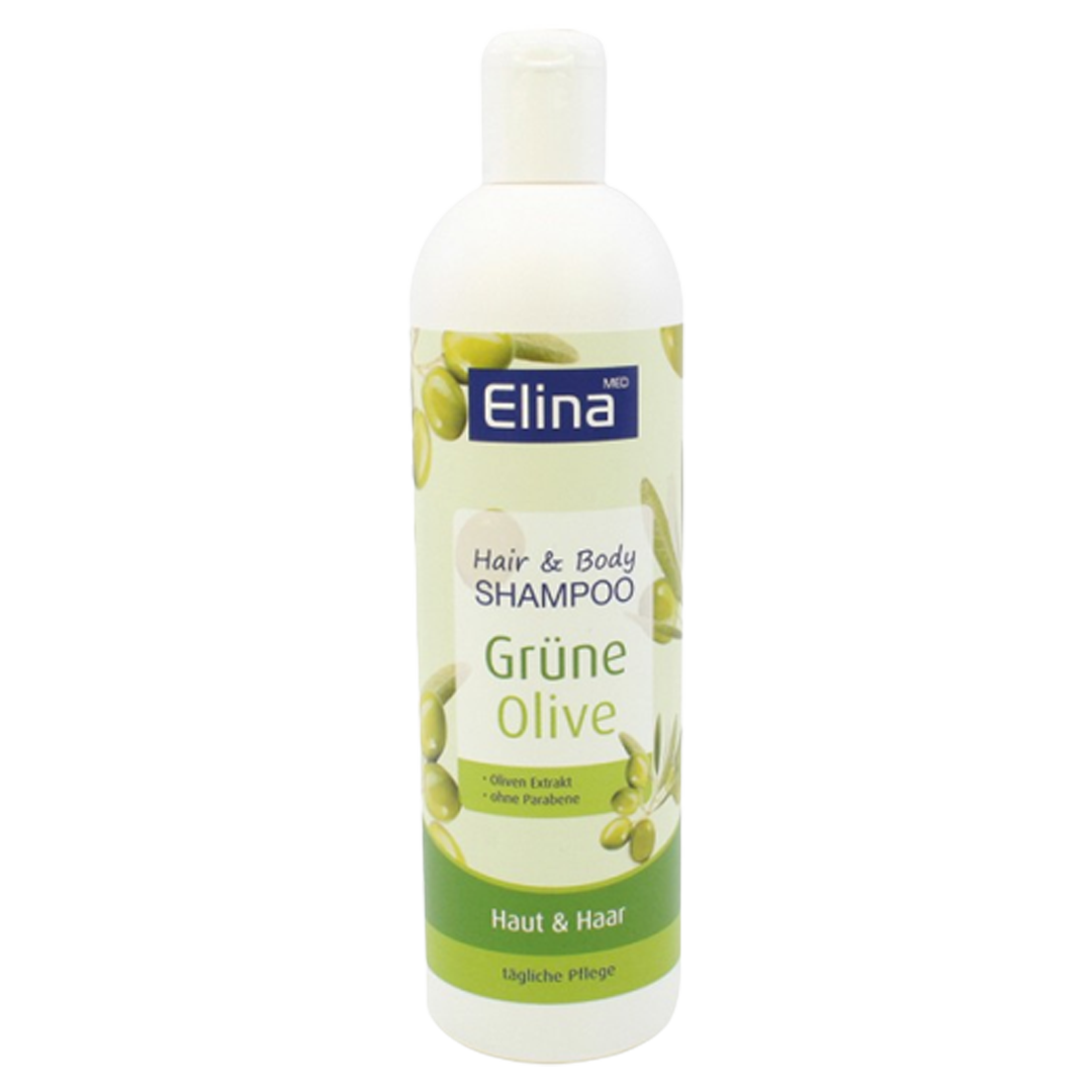 Elina hair and body shampoo grune olive