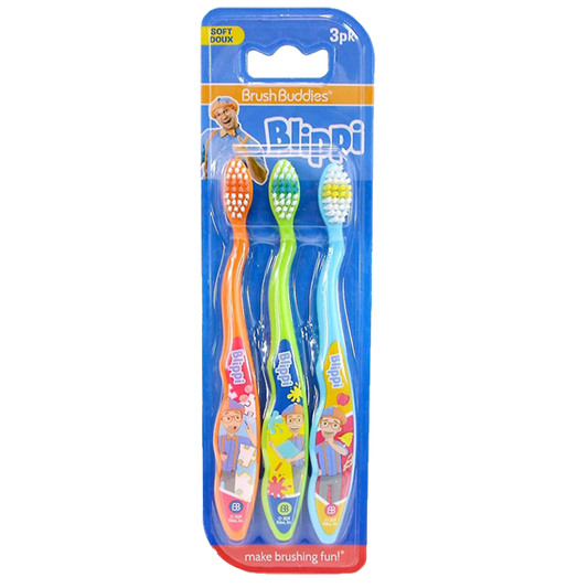 Blippi 2-Pack Manual Tandenborstels voor Kinderen