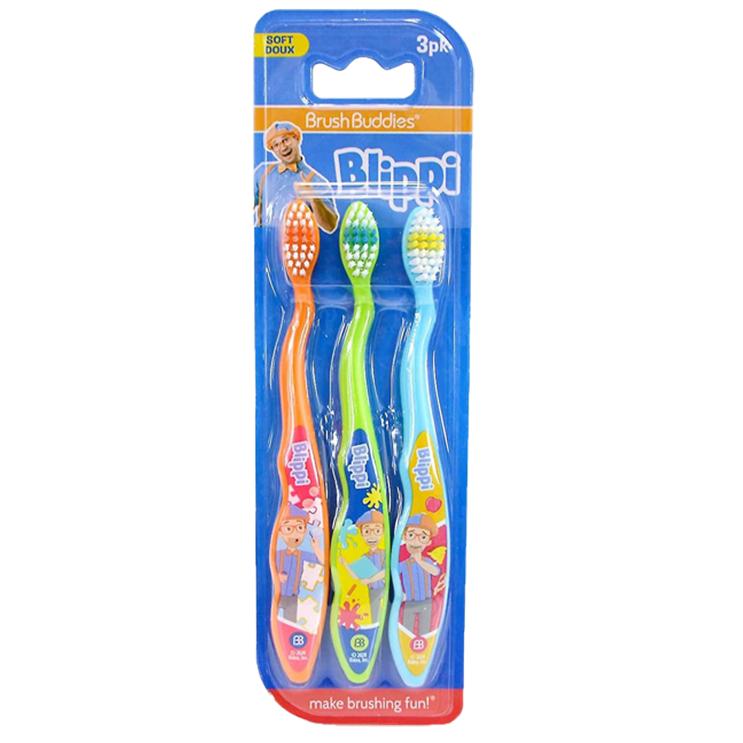 Blippi 2-Pack Manual Tandenborstels voor Kinderen
