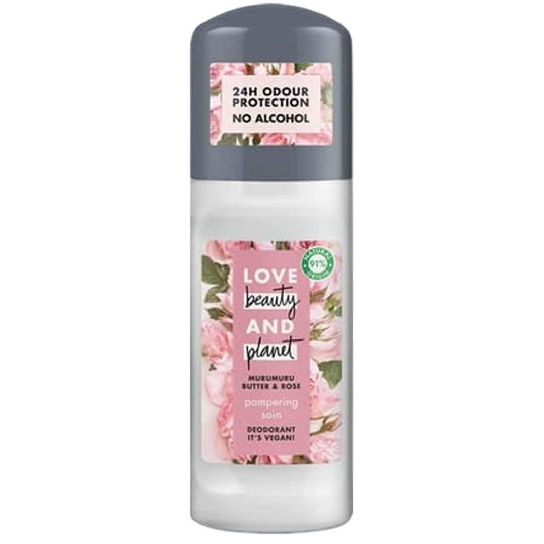 Love, beauty and planet deodorant roll on pampering