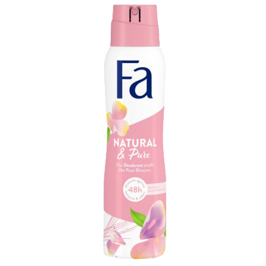 fa natural and pure 48h deodorant spray