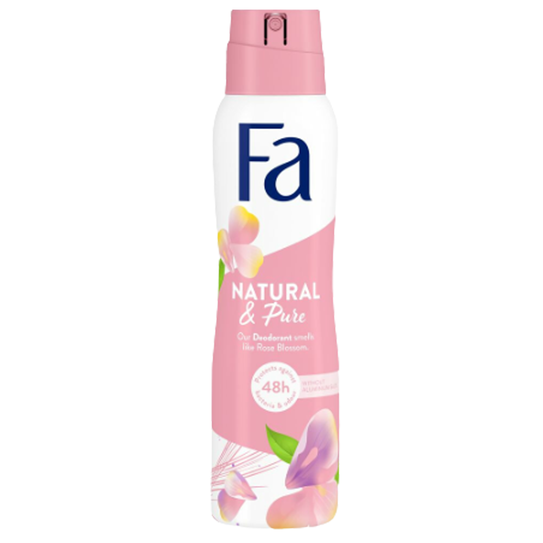 fa natural and pure 48h deodorant spray