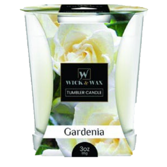 Wick and wax gardenia kaars