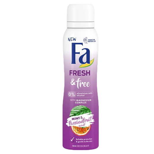 Fa fresh and free passionfruit deodorant spray