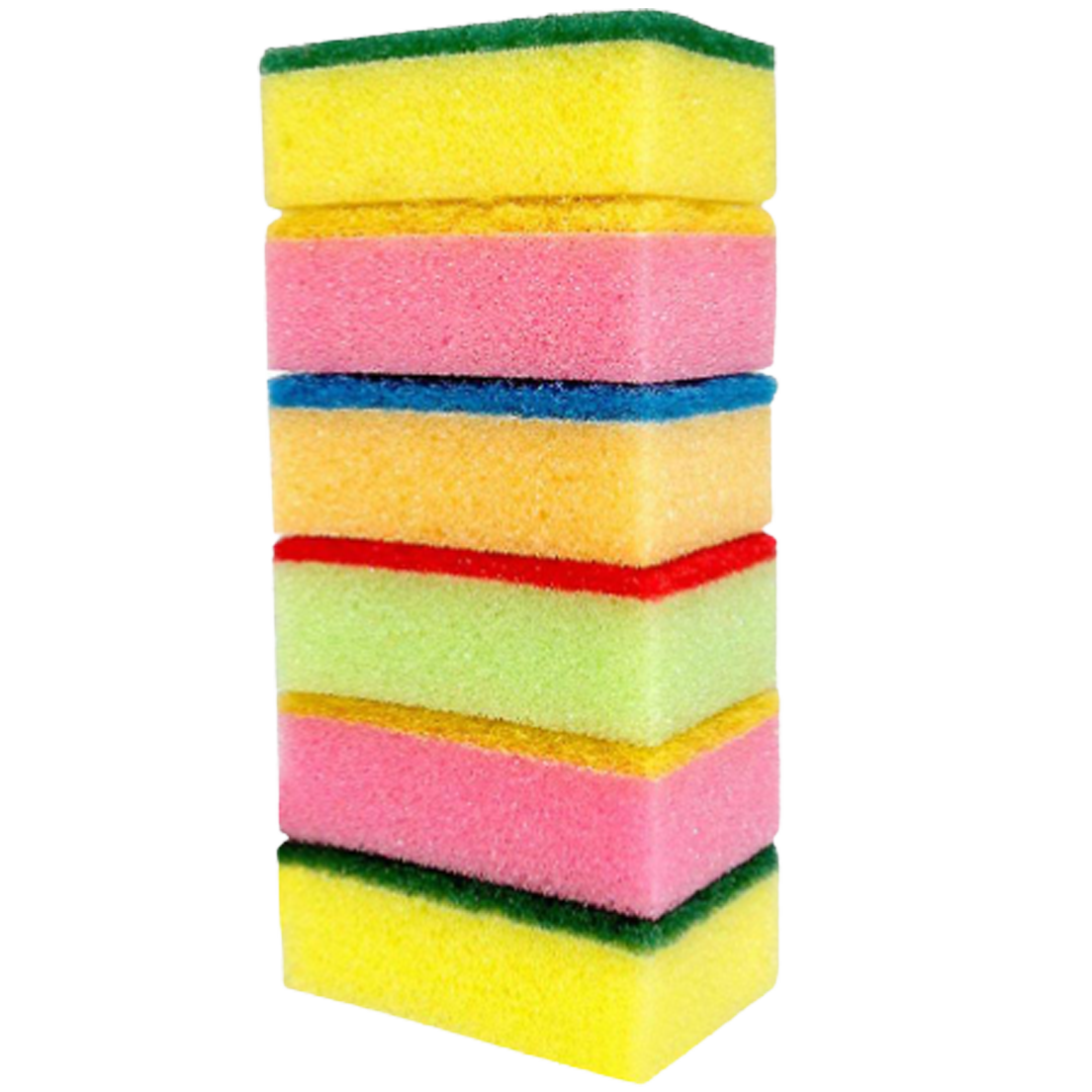 REX assorted scrubbing sponges (colors) 10 stuks